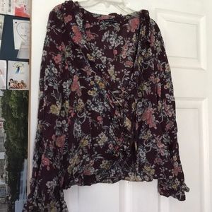 Floral american eagle shirt
